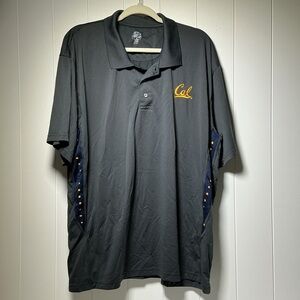 Cal Berkeley Polo Shirt Men’s Size 2XL Short Sleeve Grey Navy Blue Yellow